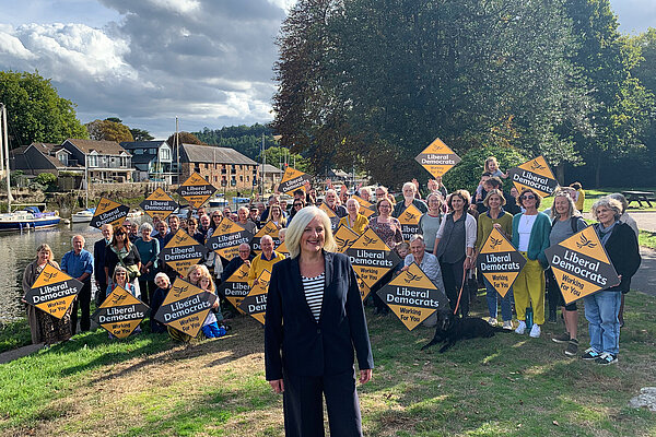 Caroline at her campaign launch