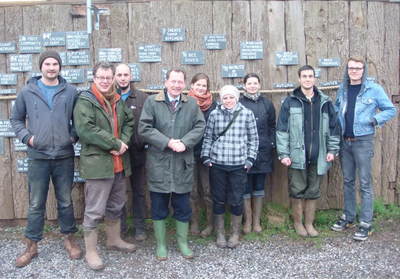 Sir Graham Watson (centred) with project members