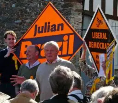 Paddy Ashdown with Julian Brazil